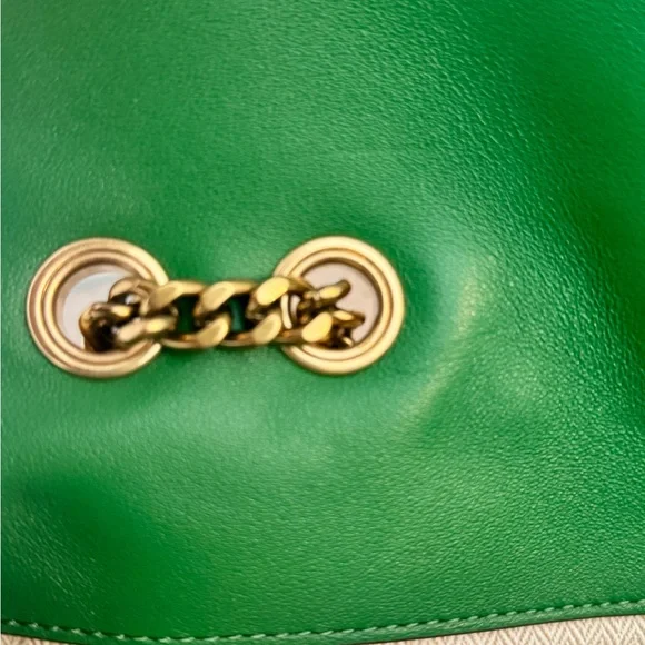 Tory Burch Small Kira Shoulder Bag – Green Leather - Picture 6 of 9